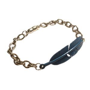 American Heritage Feather And Steel Bracelet